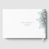 Mandala Lace Wedding Lt. Blue ID968 Gastenboek (Achterkant)
