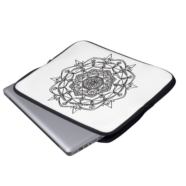 Mandala laptophoes laptop sleeve (Voorkant onderkant)