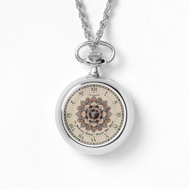 Mandala Latin Hippocrates Quote Ketting EWatch (Voorkant)