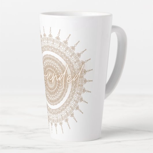 Mandala Latte Mug Classique (Angle droit)