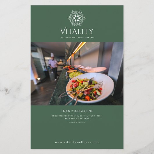 Mandala Logo Forest Green Elegant Professional Flyer (Voorkant)