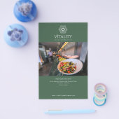 Mandala Logo Forest Green Elegant Professional Flyer (Enkel)