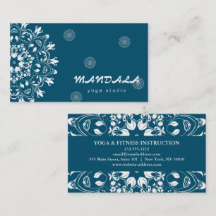 MANDALA LOGO GEPERSONALISEERD YOGA INSTRUCTOR BEDR VISITEKAARTJE