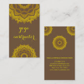 MANDALA LOGO GEPERSONALISEERD YOGA INSTRUCTOR VISITEKAARTJE (Voorkant / Achterkant)