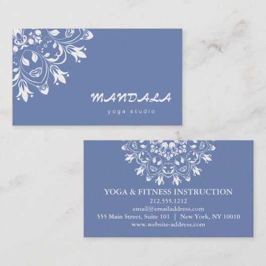 MANDALA LOGO GEPERSONALISEERD YOGA INSTRUCTOR VISITEKAARTJE (Voorkant / Achterkant)