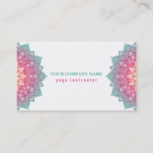 MANDALA LOGO GEPERSONALISEERD YOGA INSTRUCTOR VISITEKAARTJE