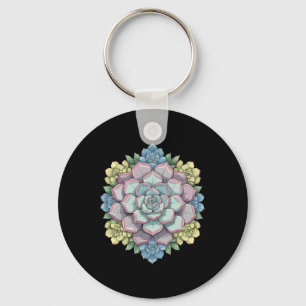 Mandala Lotus Boeddha Zen Kunst Botanische Succule Sleutelhanger