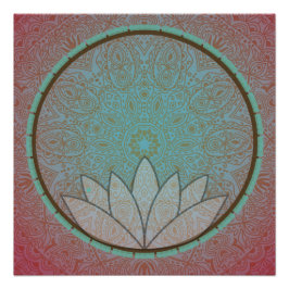 Mandala Lotus Meditation Circle Poster Perfect Poster