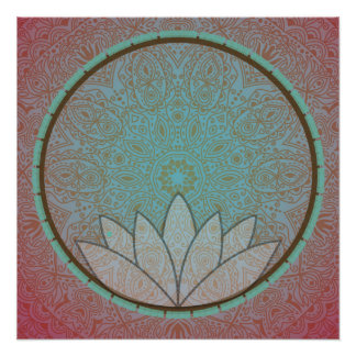 Mandala Lotus Meditation Circle Poster Perfect Poster