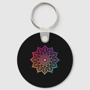 Mandala Lotus Zen Kunst Boho Boeddha Botanische Su Sleutelhanger