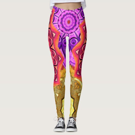 Mandala Magic Fire Power Leggings (Voorkant)