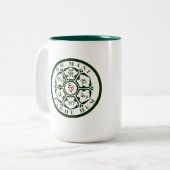 Mandala Mantra 2-tone koffie Mok (Voorkant links)