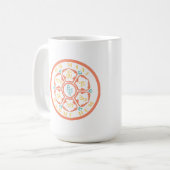 Mandala Mantra Mug à café à deux tons (Devant gauche)