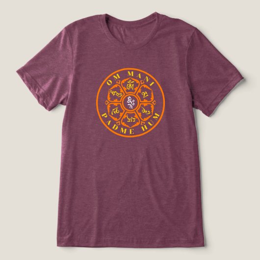 Mandala Mantra Tri-Blend Shirt (Design voorkant)