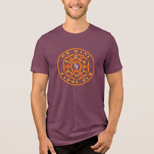 Mandala Mantra Tri-Blend Shirt (Voorkant)
