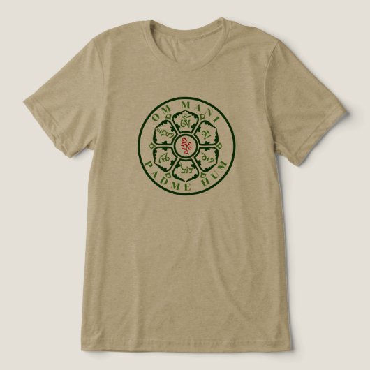 Mandala Mantra Tri-Blend Shirt (Design voorkant)