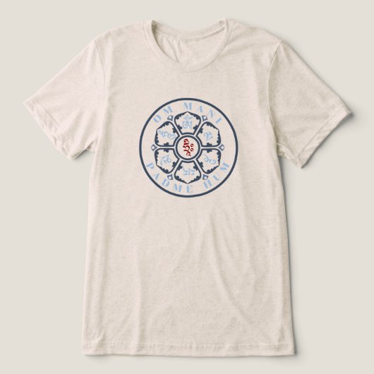 Mandala Mantra Tri-Blend Shirt (Design voorkant)
