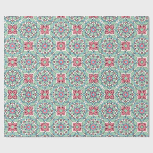 Mandala/Marokkaans Tile Pattern Cadeaupapier (Vlak)