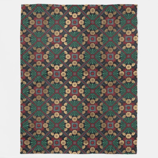 Mandala/Marokkaans Tile Pattern Fleece Deken (Voorkant)