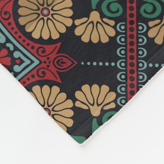 Mandala/Marokkaans Tile Pattern Fleece Deken (Hoek)