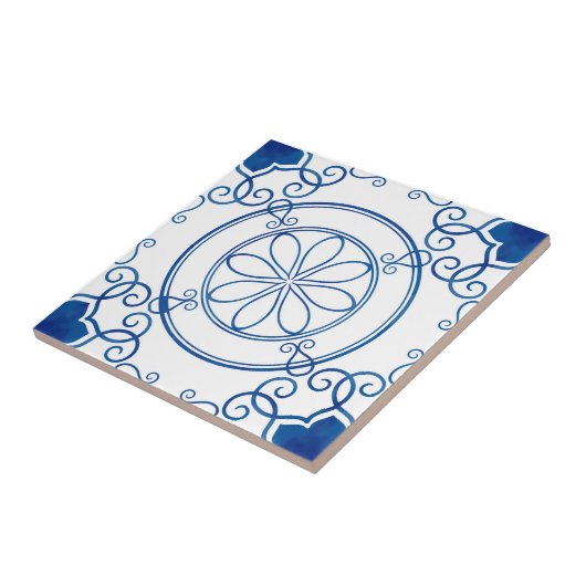 Mandala/Marokkaans Tile Pattern Tegeltje (Zijkant)