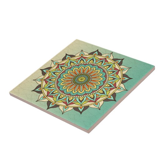 Mandala/Marokkaans Tile Pattern  Tegeltje (Zijkant)