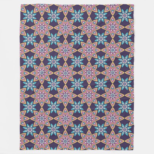 Mandala/Marokkaanse Tegel Pattern Blanket Fleece Deken (Voorkant)