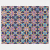 Mandala/Marokkaanse Tegel Pattern Blanket Fleece Deken (Voorkant (Horizontaal))