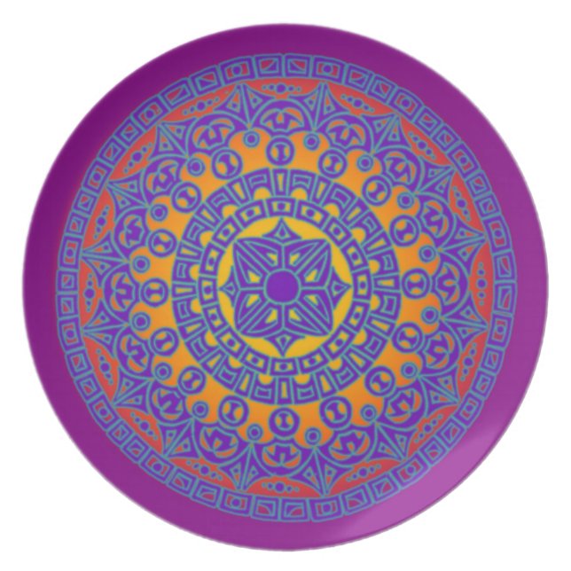 Mandala Melamine Bord (Voorkant)