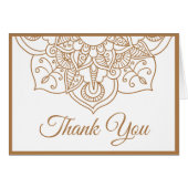 Mandala Merci Brown Boho Indian Modern Mariage (Devant Horizontal)