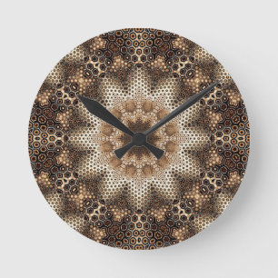 Mandala met zeshoekige elementen ronde klok