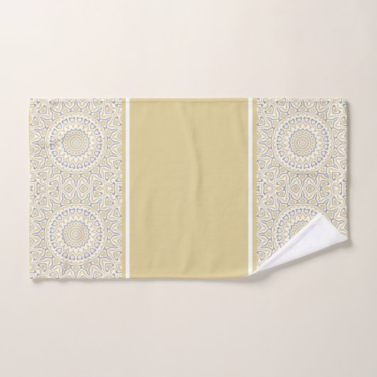 Mandala moderne Gold et Grey (Serviette à main)