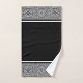 Mandala moderne noir et blanc (Serviette à main)