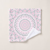 Mandala moderne rose et gris (Gant de toilette)