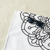 Mandala monochrome | Serviette de plage Monogram (En situation)