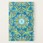 Mandala Monogram Blue Floral Motif Turquoise (Dos)