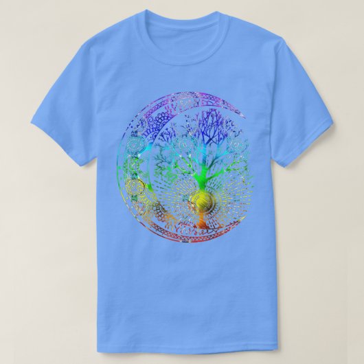 Mandala Moon Chakra Tree of Life T-shirt (Design voorkant)