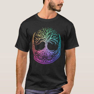 Mandala Moon Reiki Master Yoga Meditation Tree T-shirt