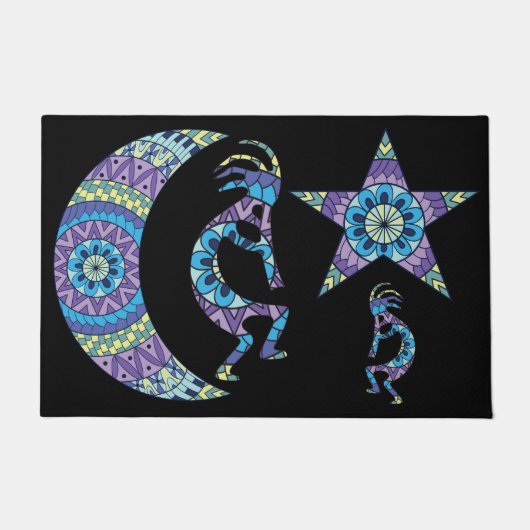 Mandala Moon Star Kokopelli Doormat Deurmat (Voorkant)
