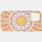 Mandala Morning Sun Monogrammed iPhone case (Achterkant (horizontaal))