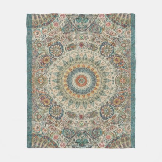 Mandala Mosaic Fleece Blanket (Voorkant)