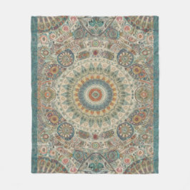 Mandala Mosaic Fleece Blanket Deken