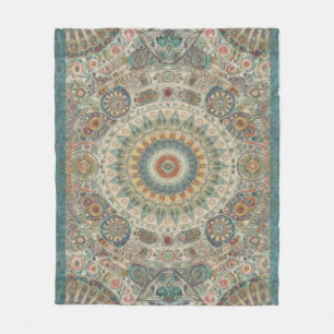 Mandala Mosaic Fleece Blanket Deken