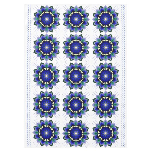 Mandala Motif 02 en bleu foncé Nappe (Devant)
