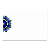 Mandala Motif 02 en bleu foncé Numéro de table (Dos)