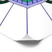 Mandala Motif 02 en bleu foncé Poster (Coin)