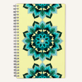 Mandala Motif 02 en Carnet aqua (Recto)
