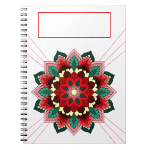 Mandala Motif 02 en Carnet rouge