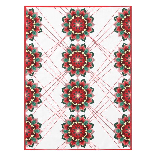 Mandala Motif 02 en nappe rouge (Devant)