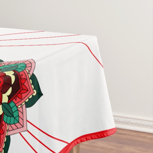 Mandala Motif 02 en nappe rouge (In Situ)